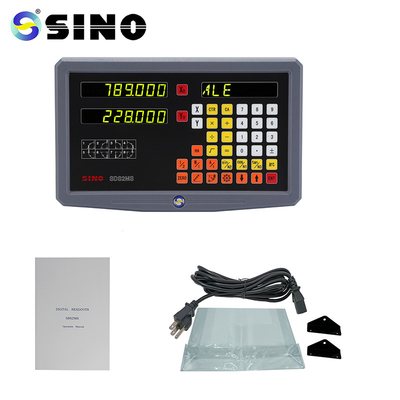 SINO 2 Axis Digita Readout Test Instrument System SDS 2MS DRO Kits Glass Linear Scale For Milling Lathe TTL