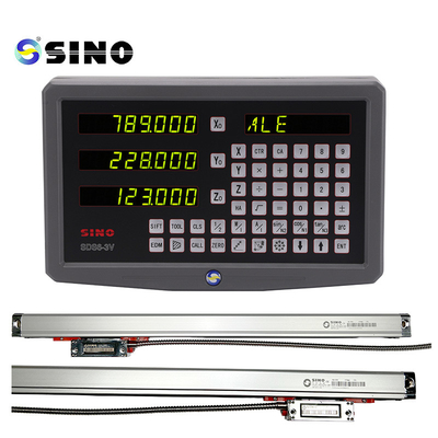 Grey SINO Digital Readout DRO 3 Axis 1um Glass Linear Scale Meter