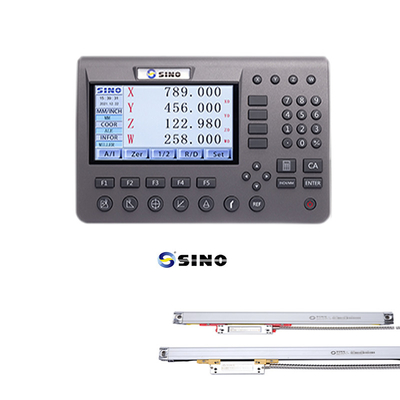 SDS200 DRO Metal LCD SINO 4 Axis SINO Digital Readout System With Linear Encoder Kit For Milling Machine