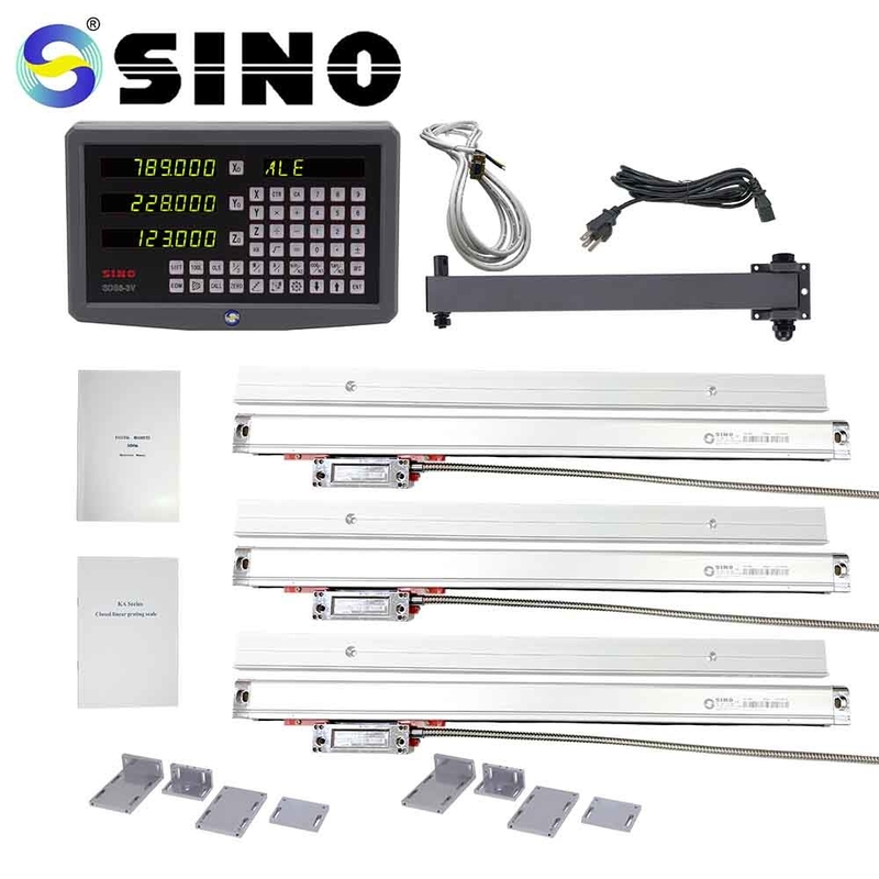 Three Axes LED Linear Scale DRO System , Resolution 5µm DRO Digital Readout Kit