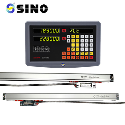 SINO 2 Axis Digita Readout Test Instrument System SDS 2MS DRO Kits Glass Linear Scale For Milling Lathe TTL