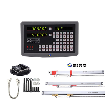 2 Axis Digital Readout SINO SDS6-2V DRO With Metal LED  Kits Two Linear Rulers For Milling Machine
