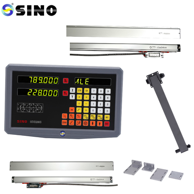 TTL 2 Axis Digita Readout Test Instrument System SINO SDS 2MS DRO Kits Glass Linear Scale For Milling Lathe