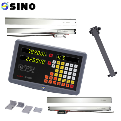 TTL 2 Axis Digita Readout Test Instrument System SINO SDS 2MS DRO Kits Glass Linear Scale For Milling Lathe