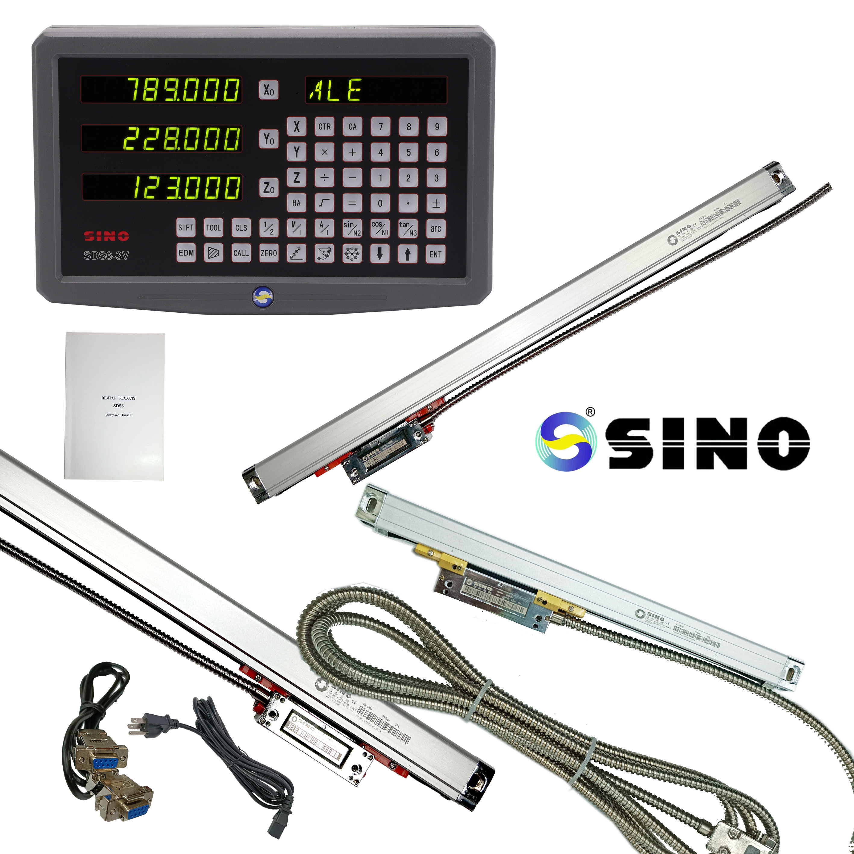 Optical Encoder Glass Linear Scale Ka500 0.5/1/5um Resolution 70-470mm ...