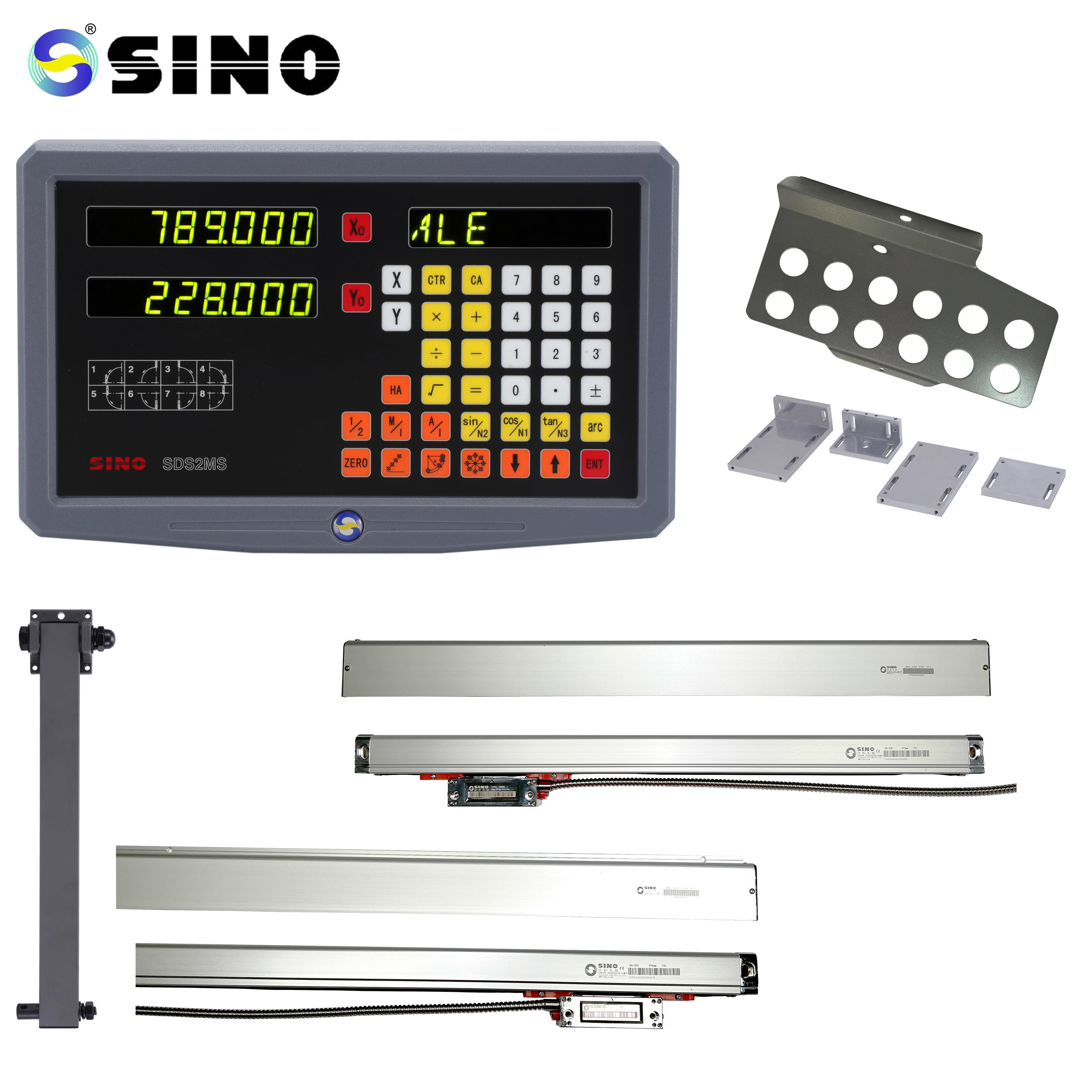 Dro Miling Digital SINO Linear Magnetic Scale Dro Kit SDS2MS Digital Readout 2 Axis For ...