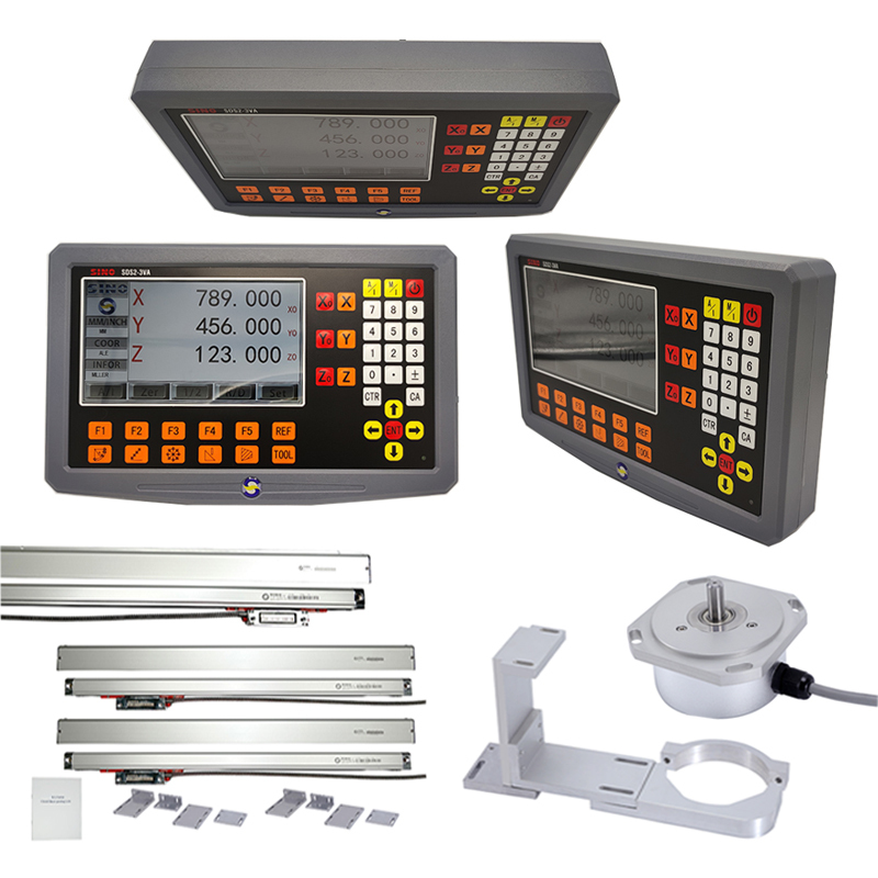 SINO SDS2-3VA 3-Axis Digital Readout System with KA300 Linear Scale ...