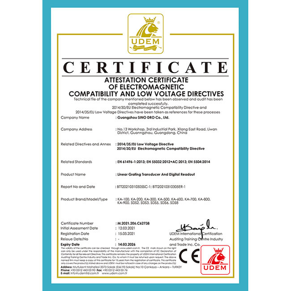 China Guangzhou Sino International  Trade Co.,Ltd Certification